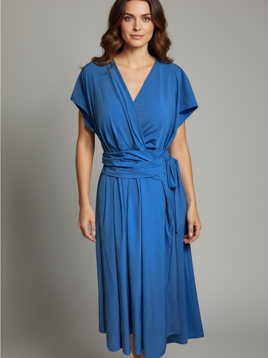 HALARA Dresses & Skirts - HALARA Blue Wrap Maxi Dress